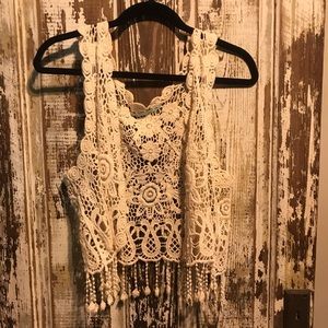 Boho crocheted vest